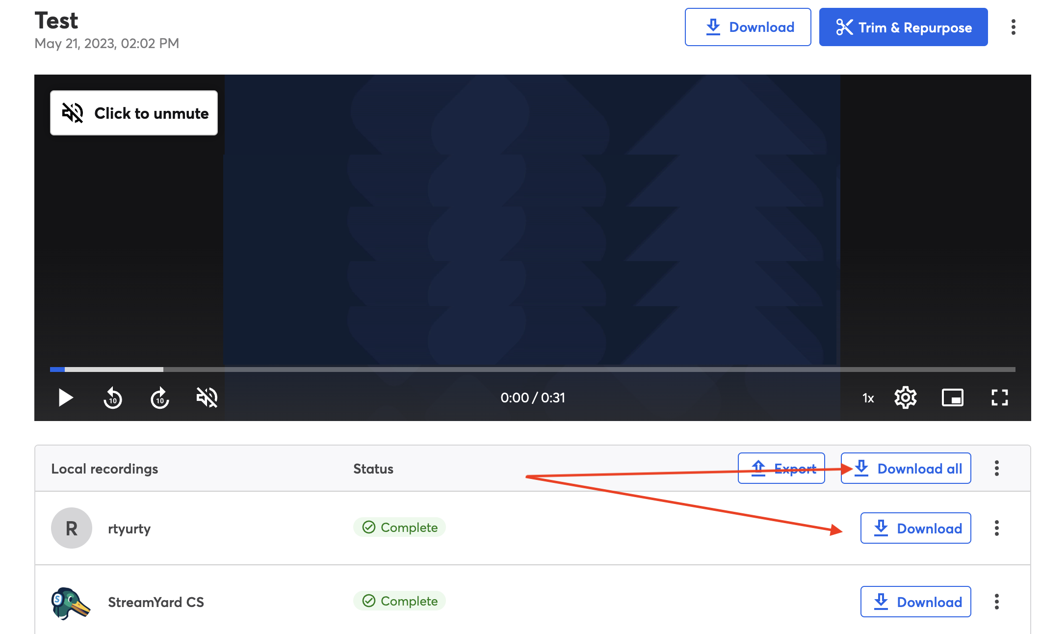 How Do I Download My Recordings In StreamYard? StreamYard Help Center