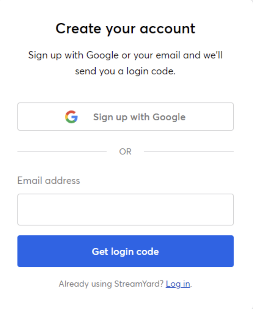 CREATE AN ACCOUNT