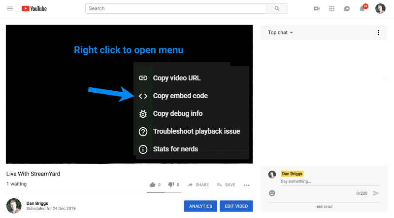 Youtube allow embedding live stream sale