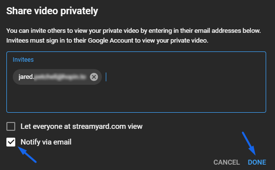 How to add viewers to private youtube on sale video