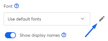Screenshot of font section