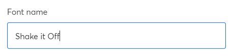 Screenshot of font name